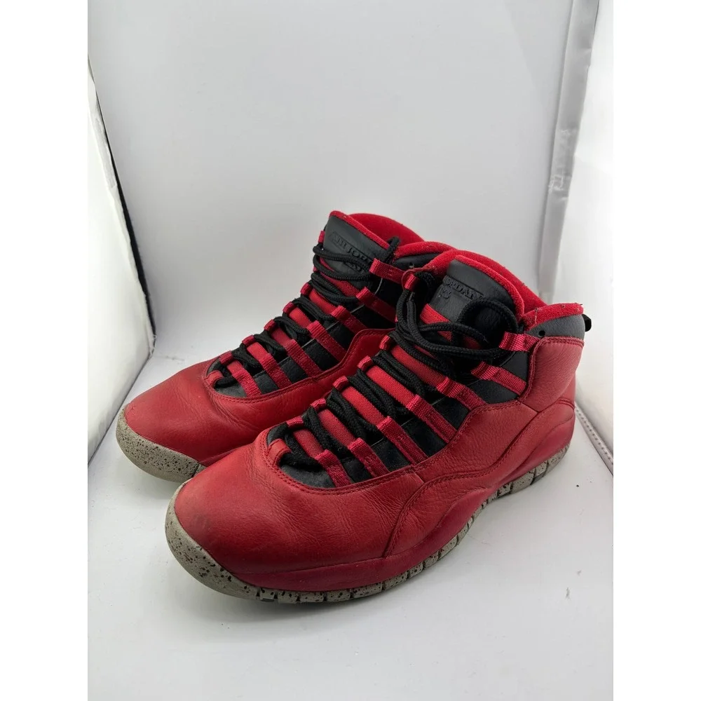 Air Jordan 10 Retro Bulls Over Broadway Gym Red Black 705178-601 Mens 9.5